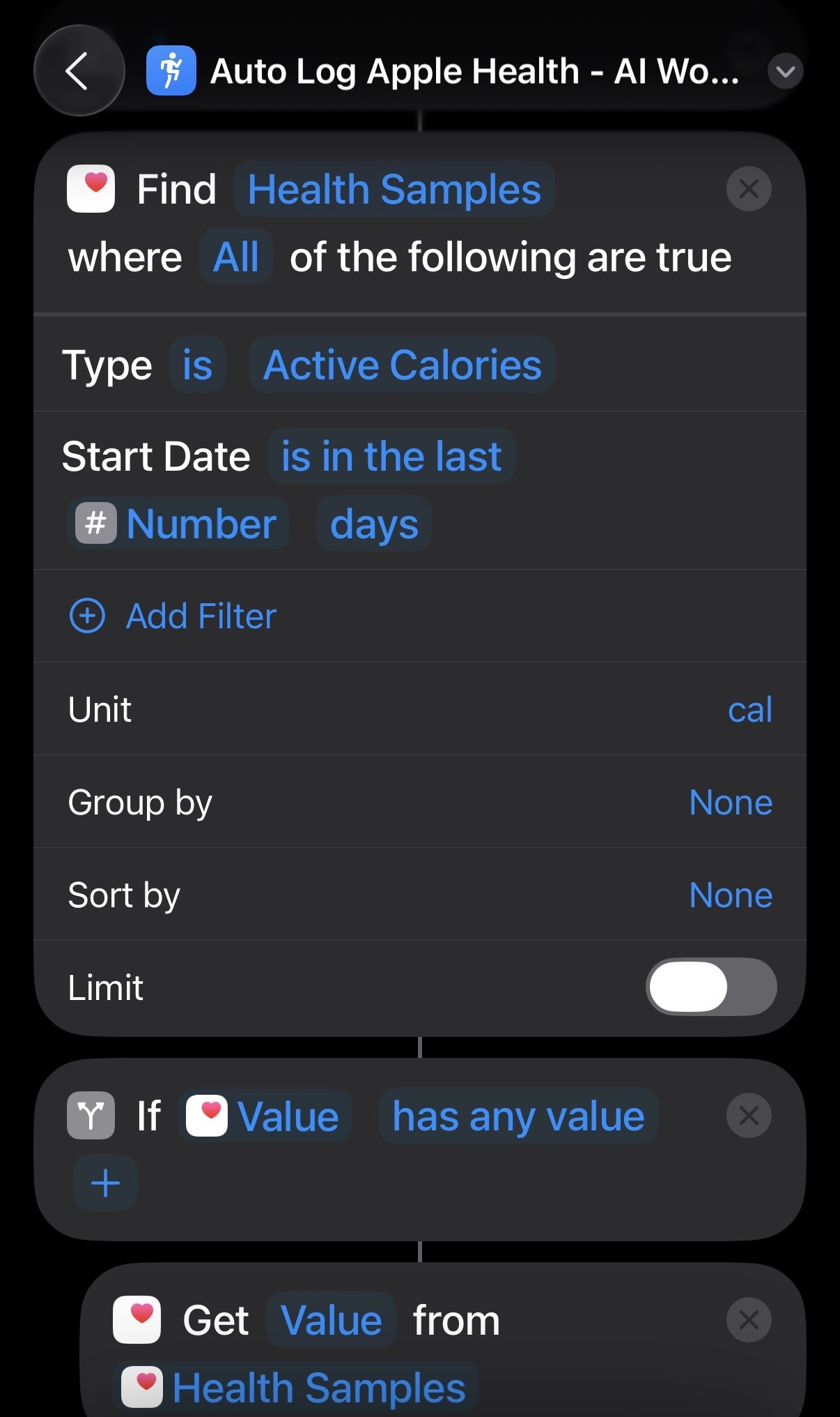 Log Apple Health Data